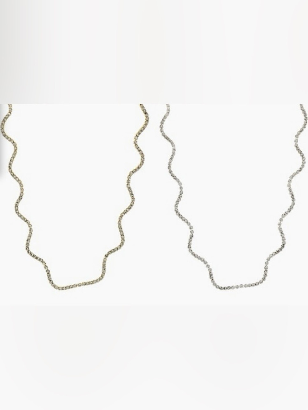 Wavy Chain Necklace - Gold and Silver